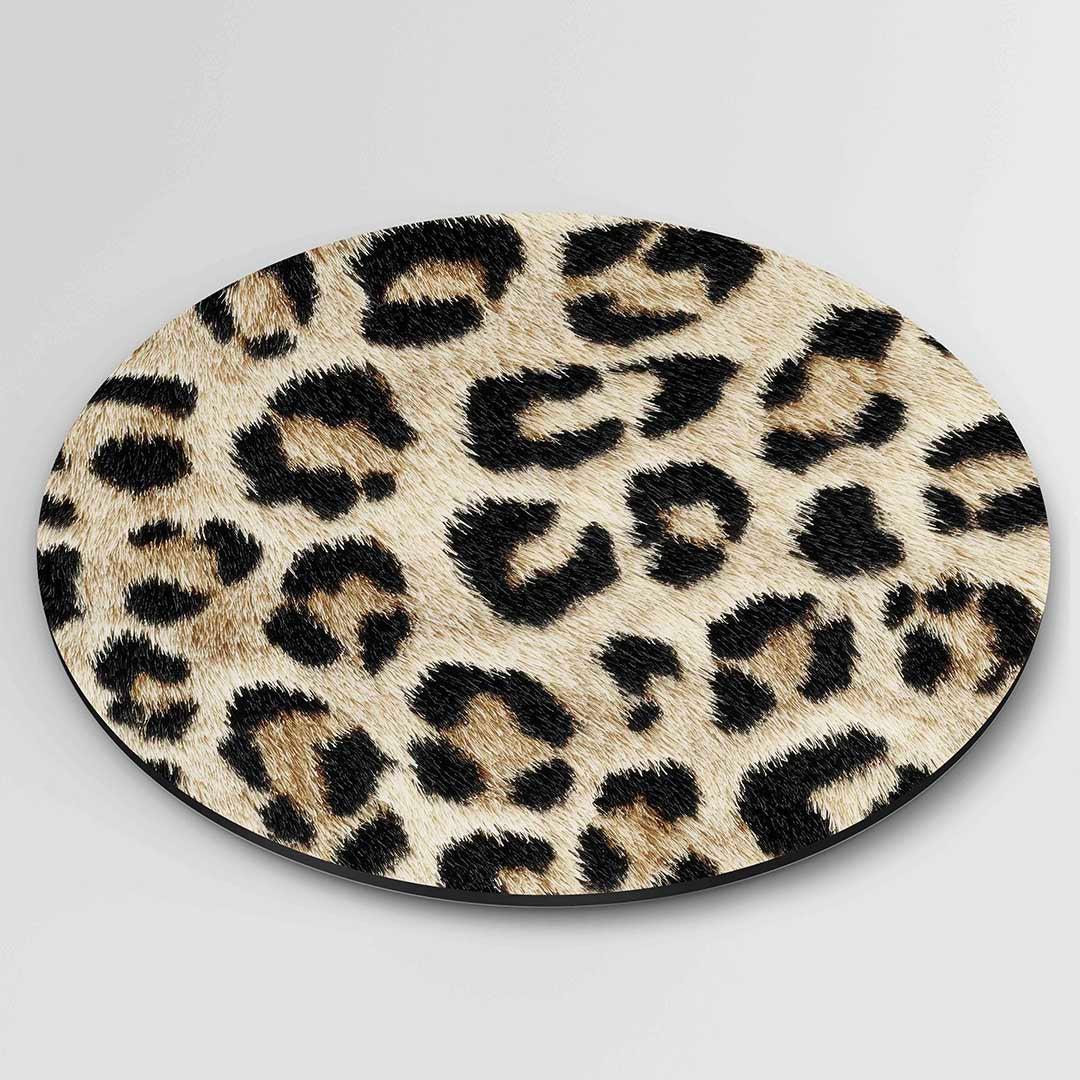 Luipaardpatroon – ronde safari wanddecoratie van WallArtistic