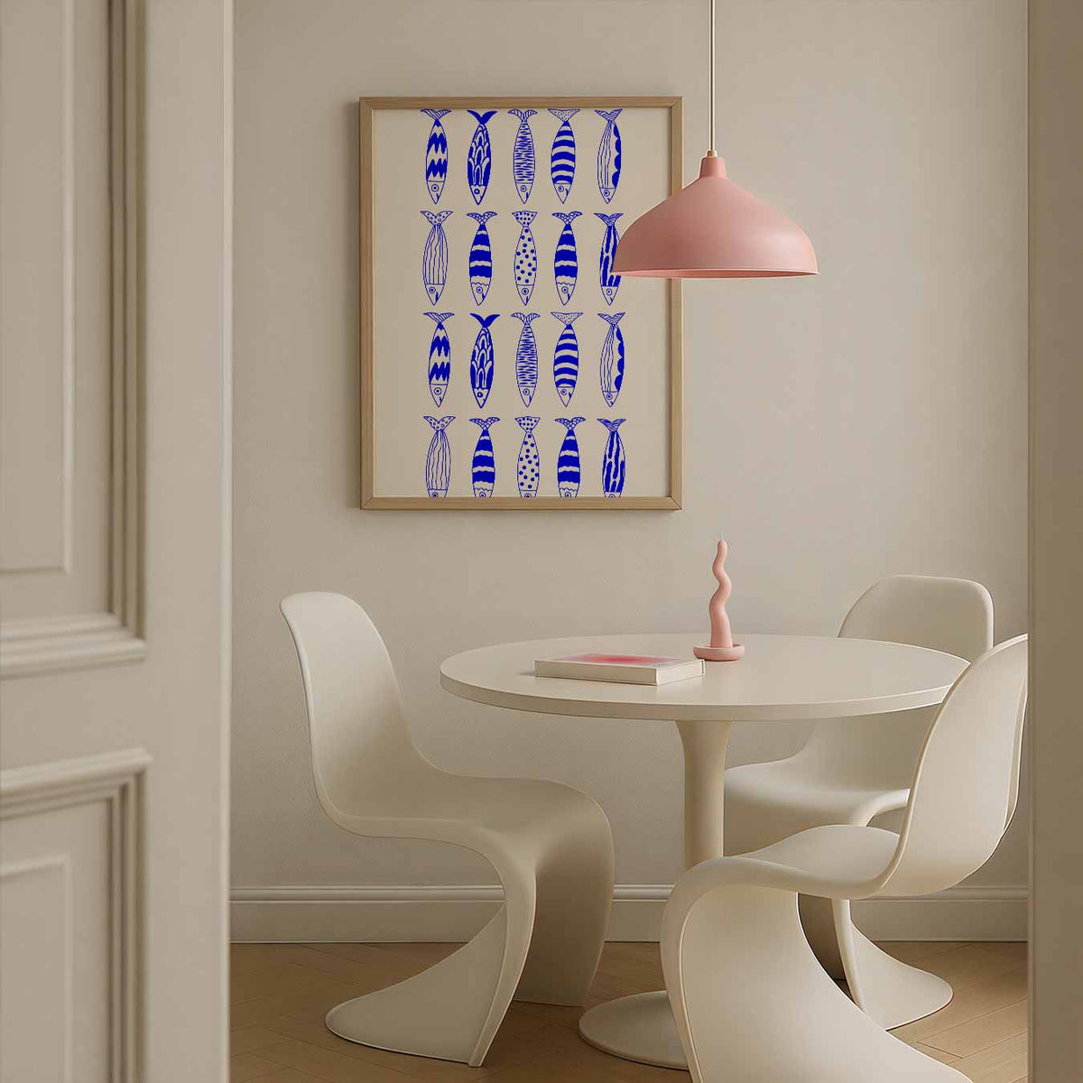 Vrolijke Visjes Wanddecoratie – culinaire wandkunst als portret poster