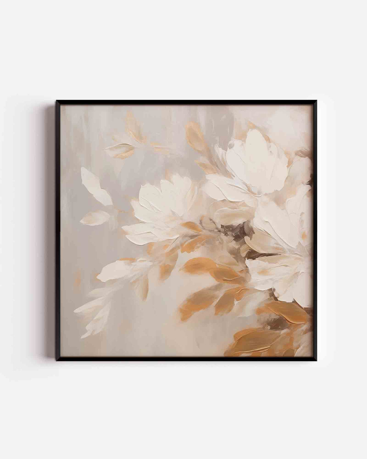Bloemmotief – abstracte vierkante poster als wanddecoratie