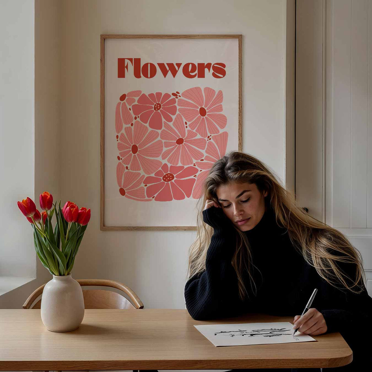 Bloemenpracht – Popart poster als moderne urban wanddecoratie