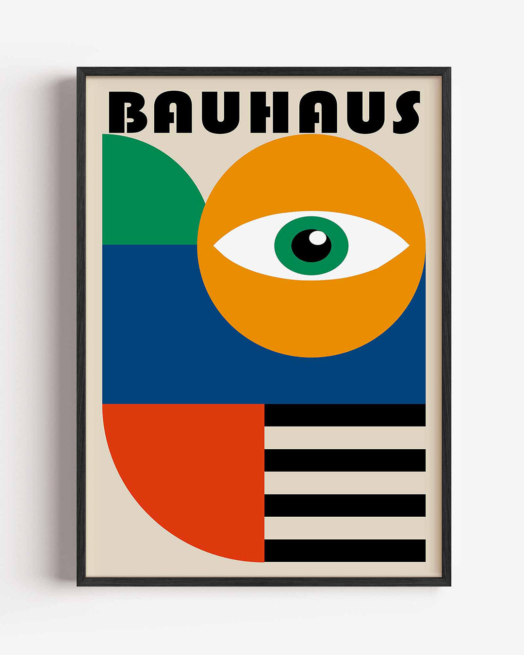 Vorm en kleur – staande Bauhaus poster als wanddecoratie