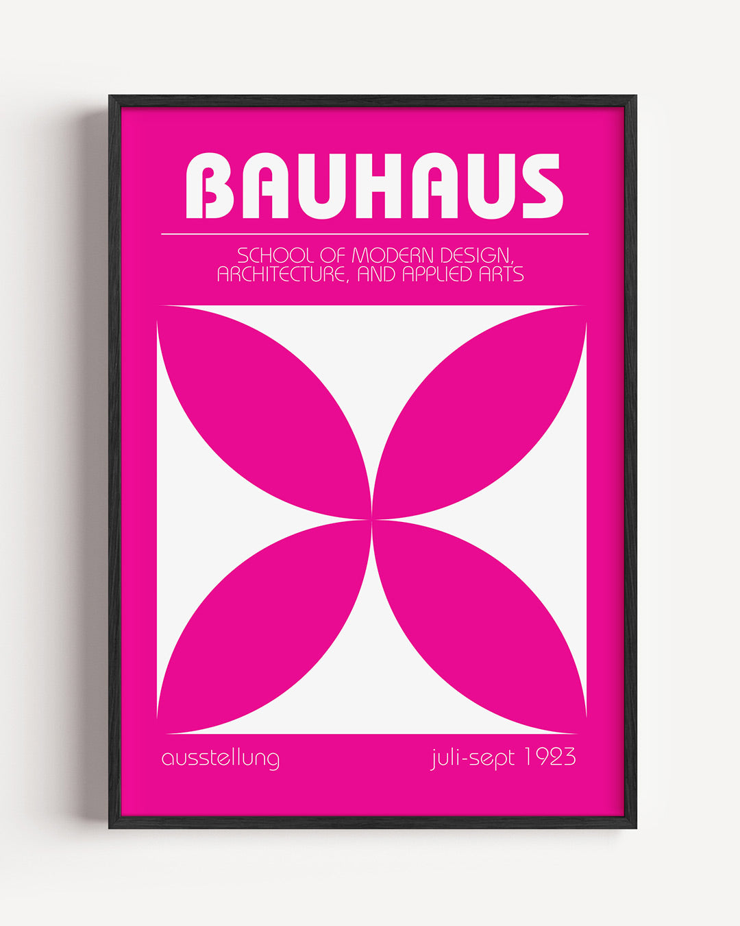 Vormen en vlinders – staande Bauhaus poster als wanddecoratie
