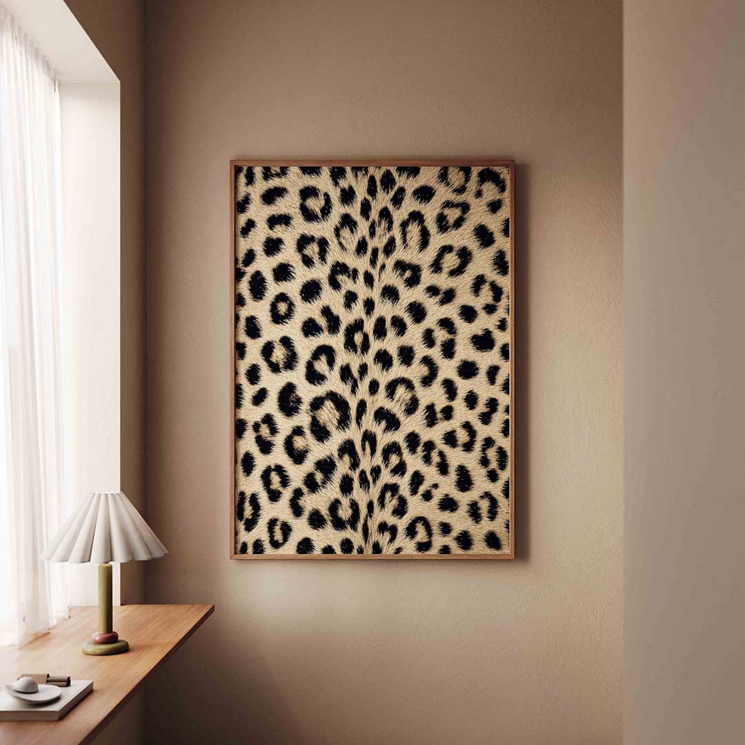 Luipaardprint – staande safari wanddecoratie van WallArtistic