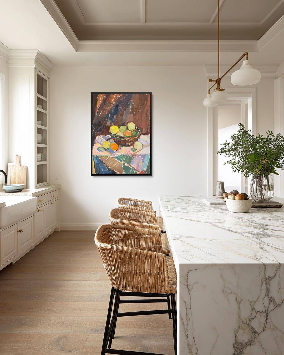 Fruit in mand – staand wanddecoratie kunstwerk