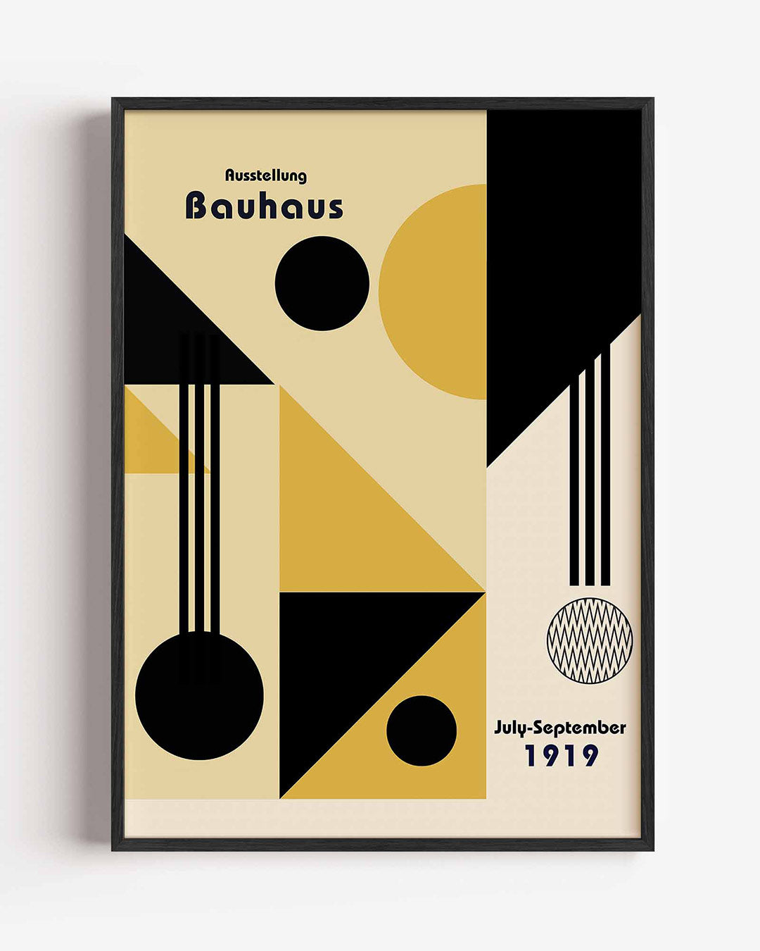 Vorm en balans – staande Bauhaus poster als wanddecoratie