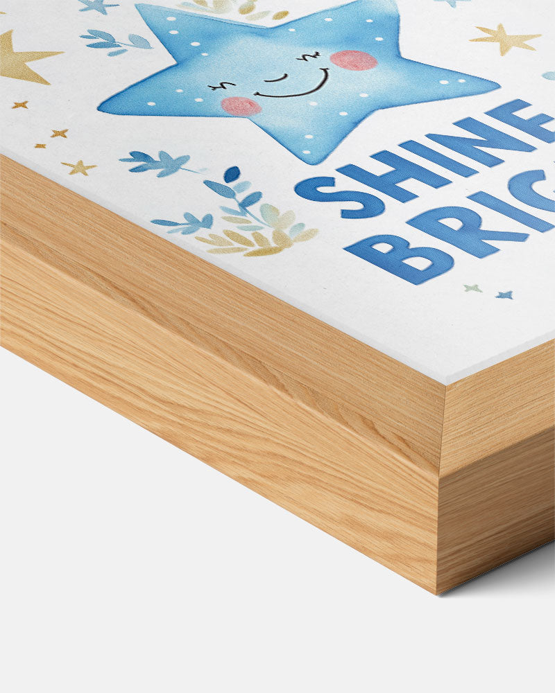 Shine Bright – kids poster als vrolijke staande wanddecoratie