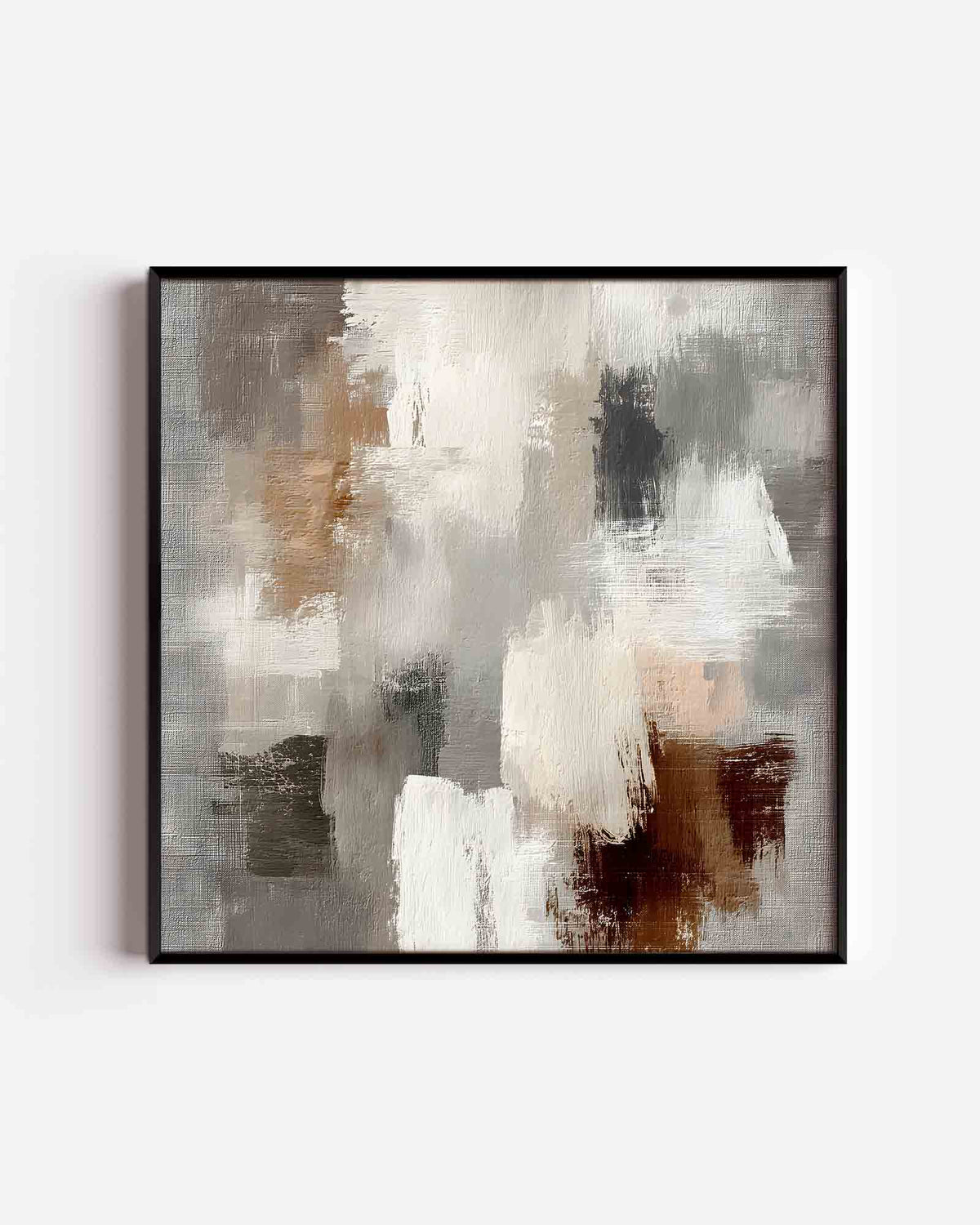 Abstracte beige en grijze – abstracte textuur vierkante poster als wanddecoratie