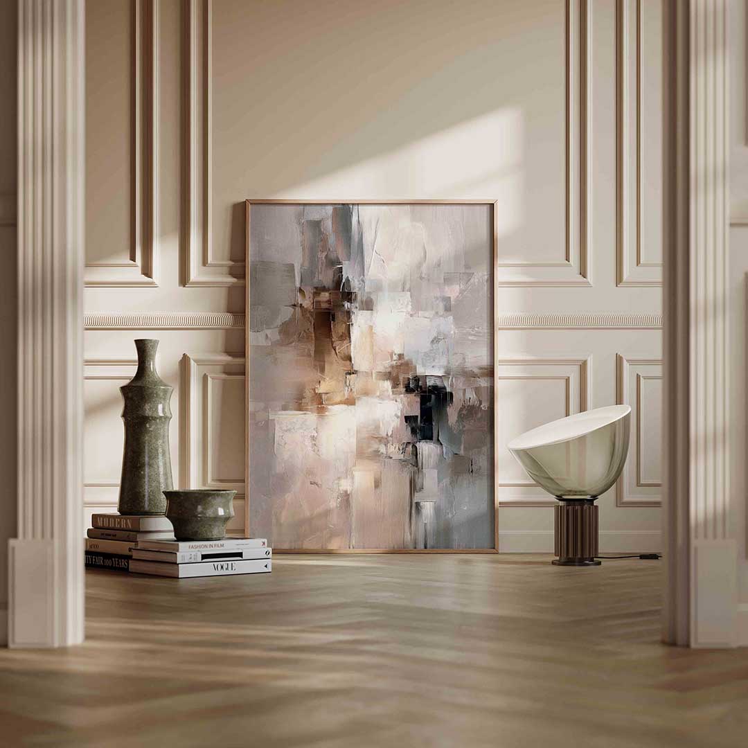 Abstracte vormen – staande abstracte wanddecoratie van WallArtistic