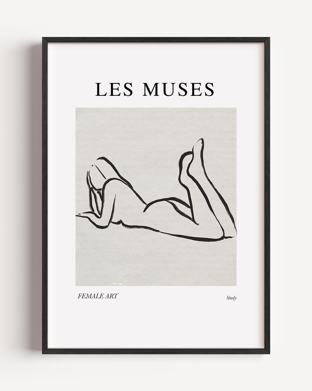 Les Muses Kunstposter – lijntekening portret poster als wanddecoratie