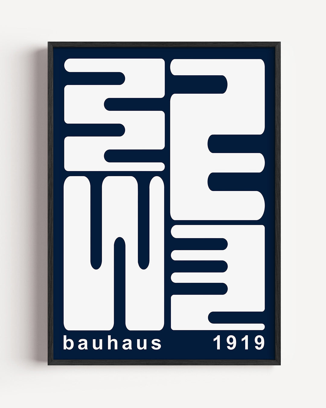 Lijnen en vlakken – staande Bauhaus poster als wanddecoratie