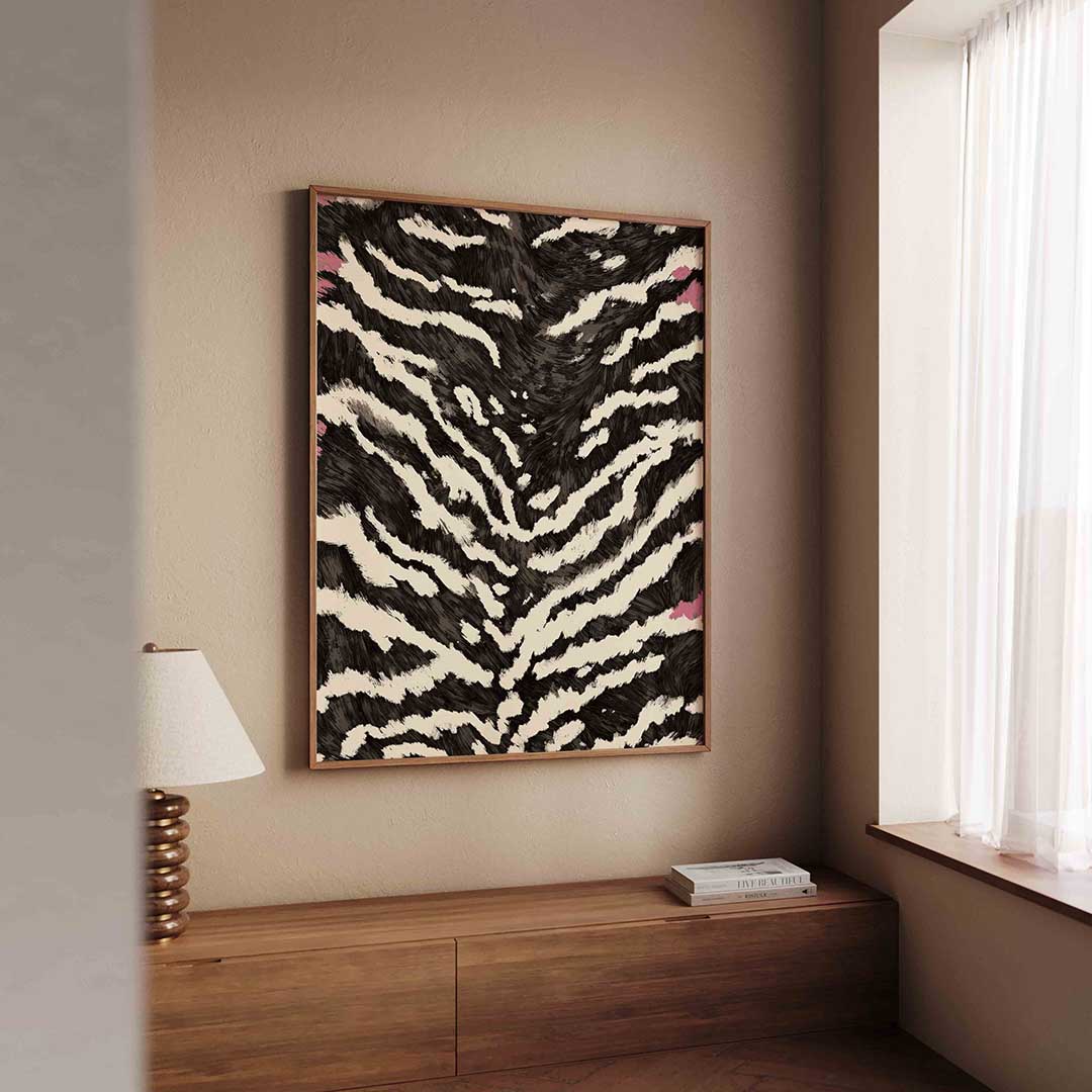 Gestreepte patroon – safari wandkunst als portret poster