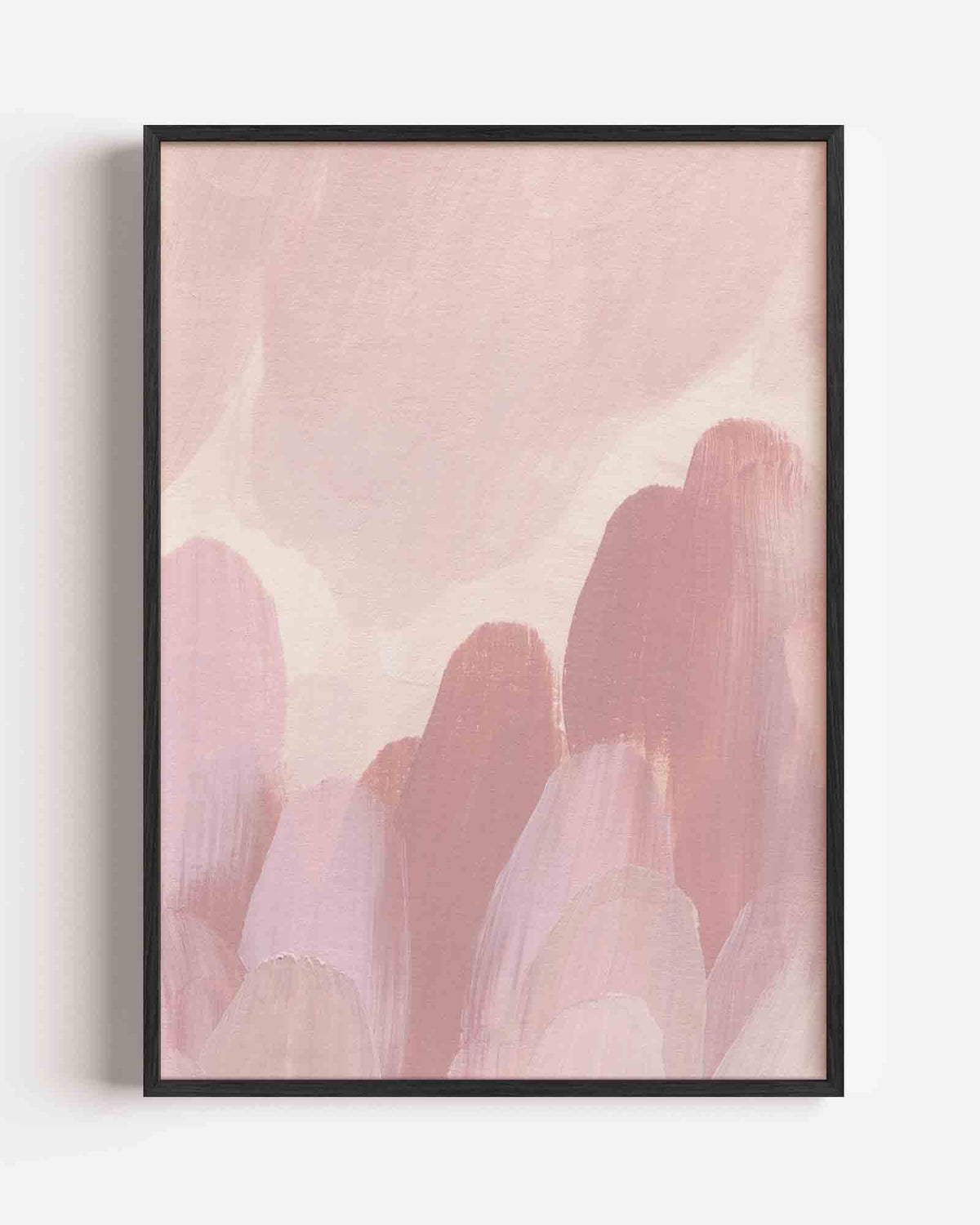 Roze penseelstreken – schilderkunst portret poster als wanddecoratie