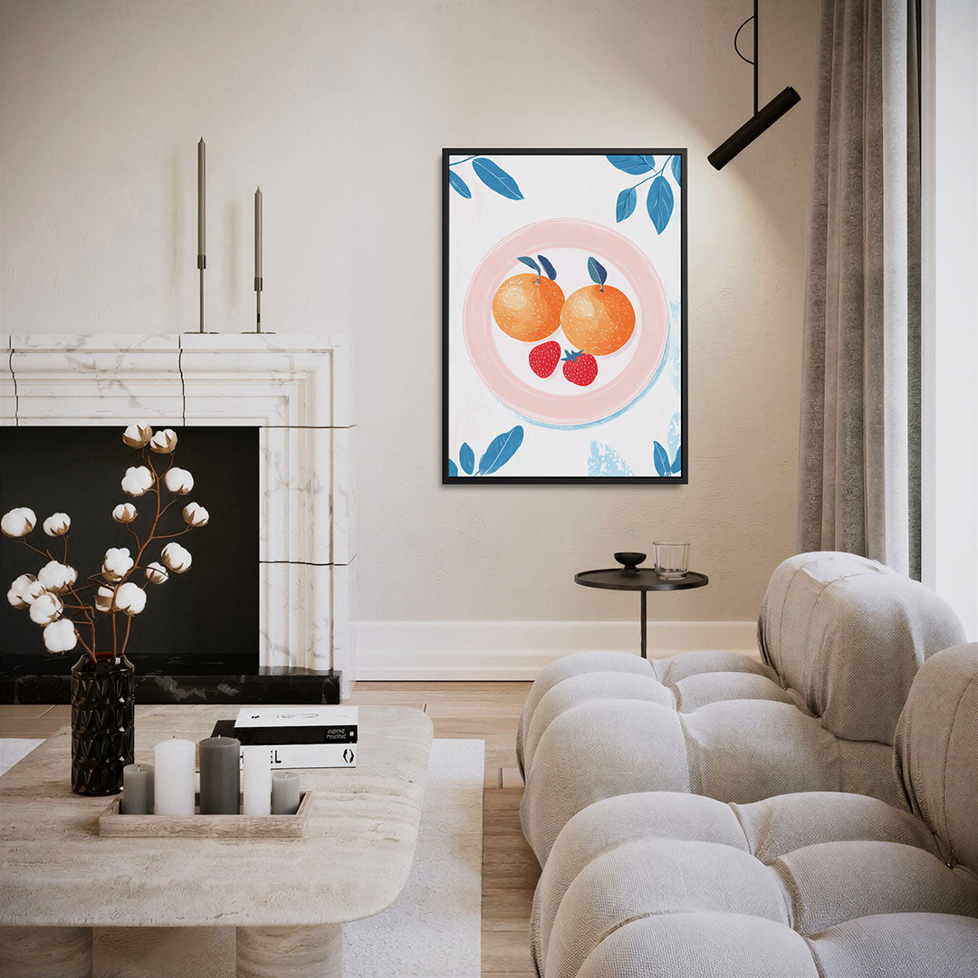 Fruit op bord – staand wanddecoratie kunstwerk