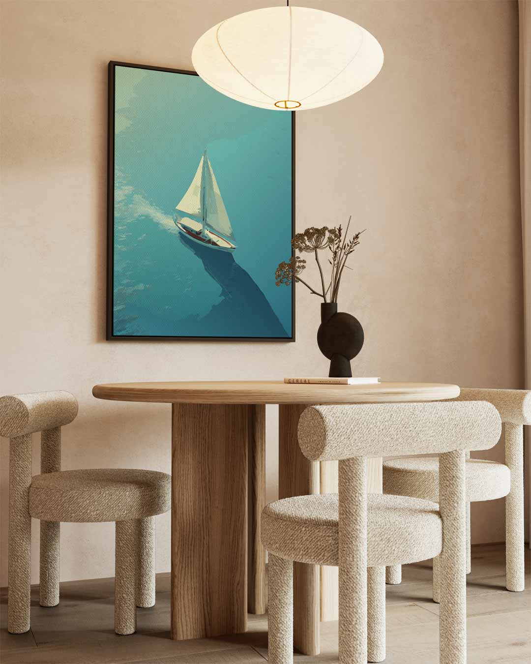 Zacht Briesje op Zee – canvas wanddecoratie in portret formaat