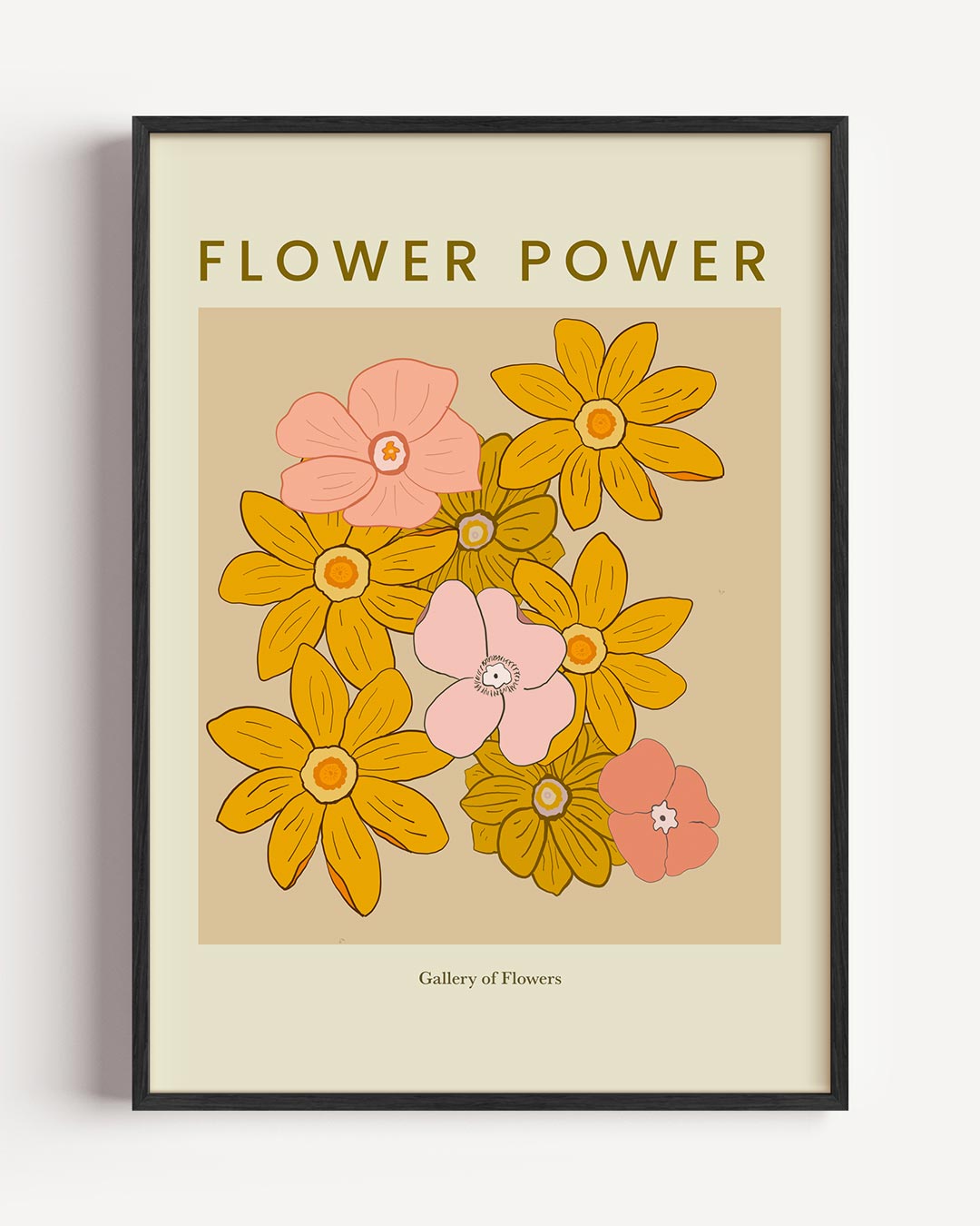 Flower Power – bloemen portret poster als wanddecoratie