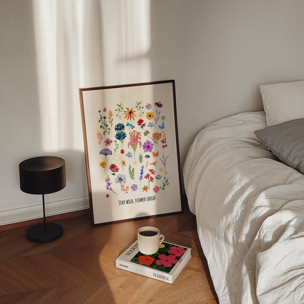 Bloemenpracht – staande kinderkamer wanddecoratie van WallArtistic