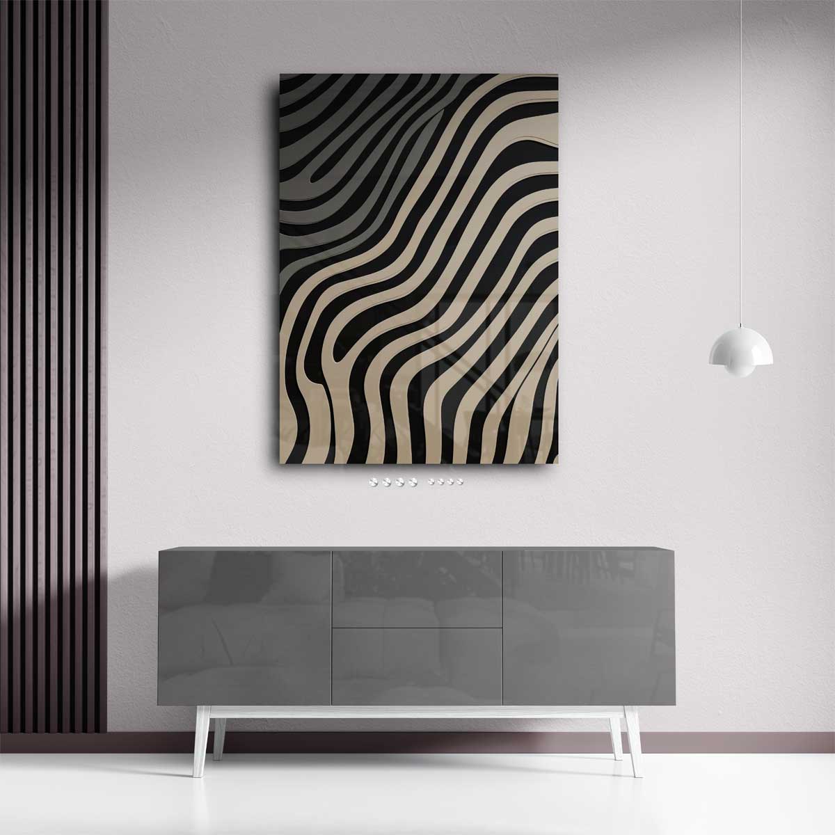 Golvend Ritme Wandkunst – plexiglas wanddecoratie in portret formaat