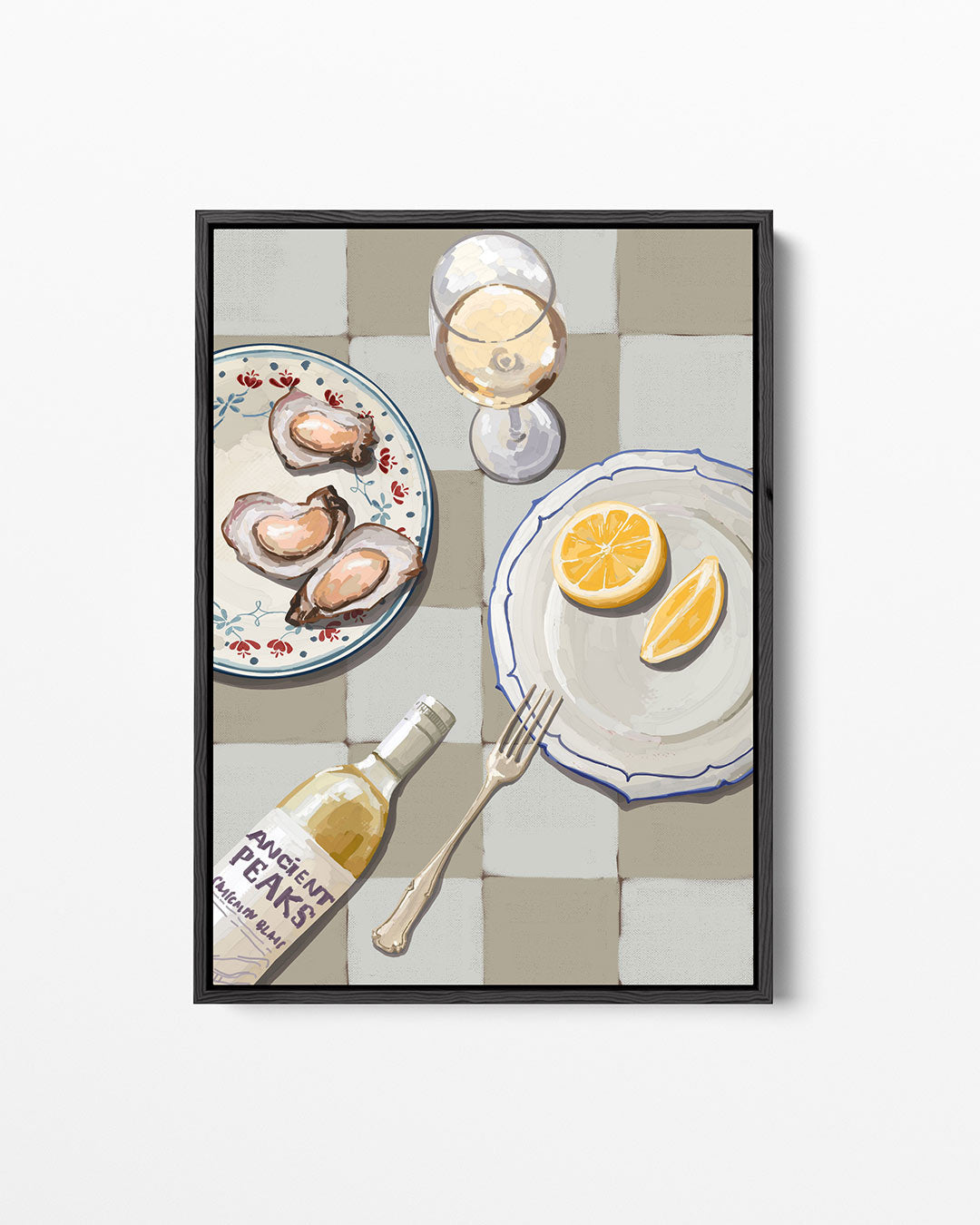 Culinaire tafelscène – staand wanddecoratie kunstwerk