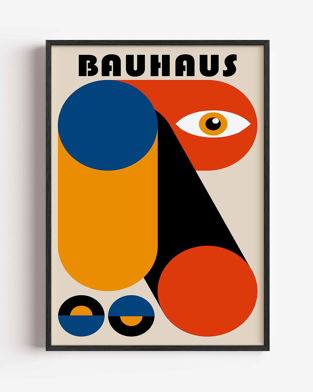 Vormen en vlakkenspel – staande Bauhaus poster als wanddecoratie