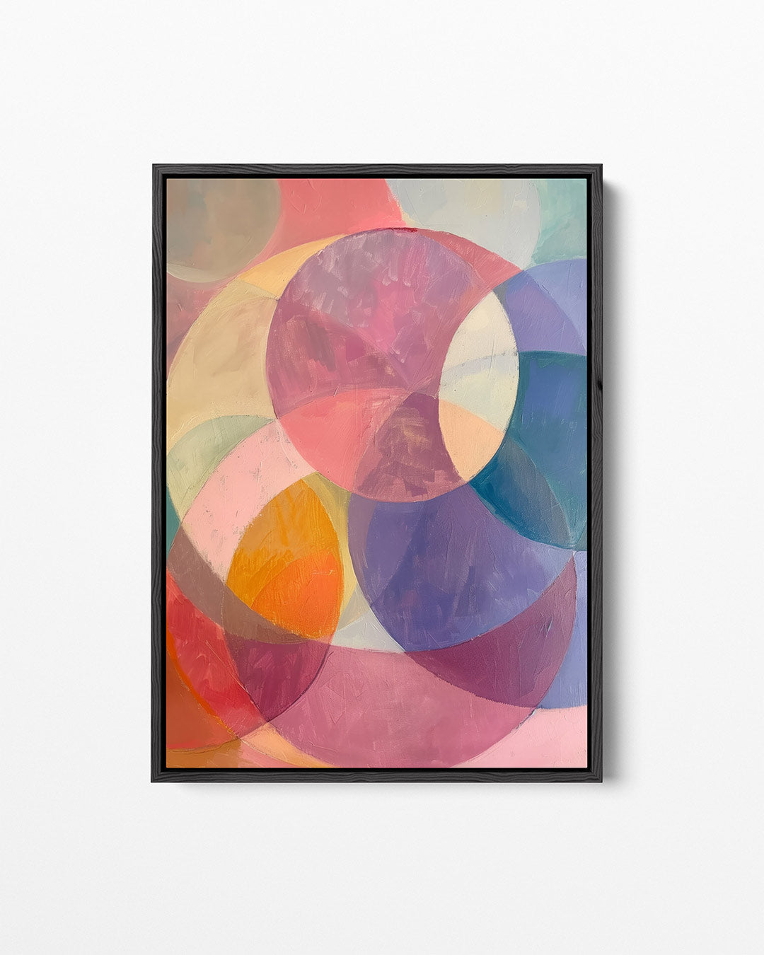Kleurrijke cirkelvormen – staand wanddecoratie kunstwerk