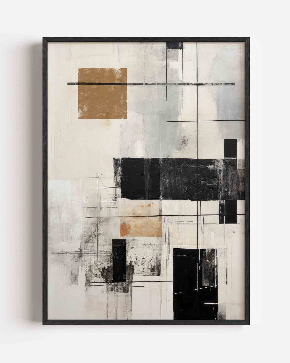 Abstracte vormen – zacht abstracte portret poster als wanddecoratie