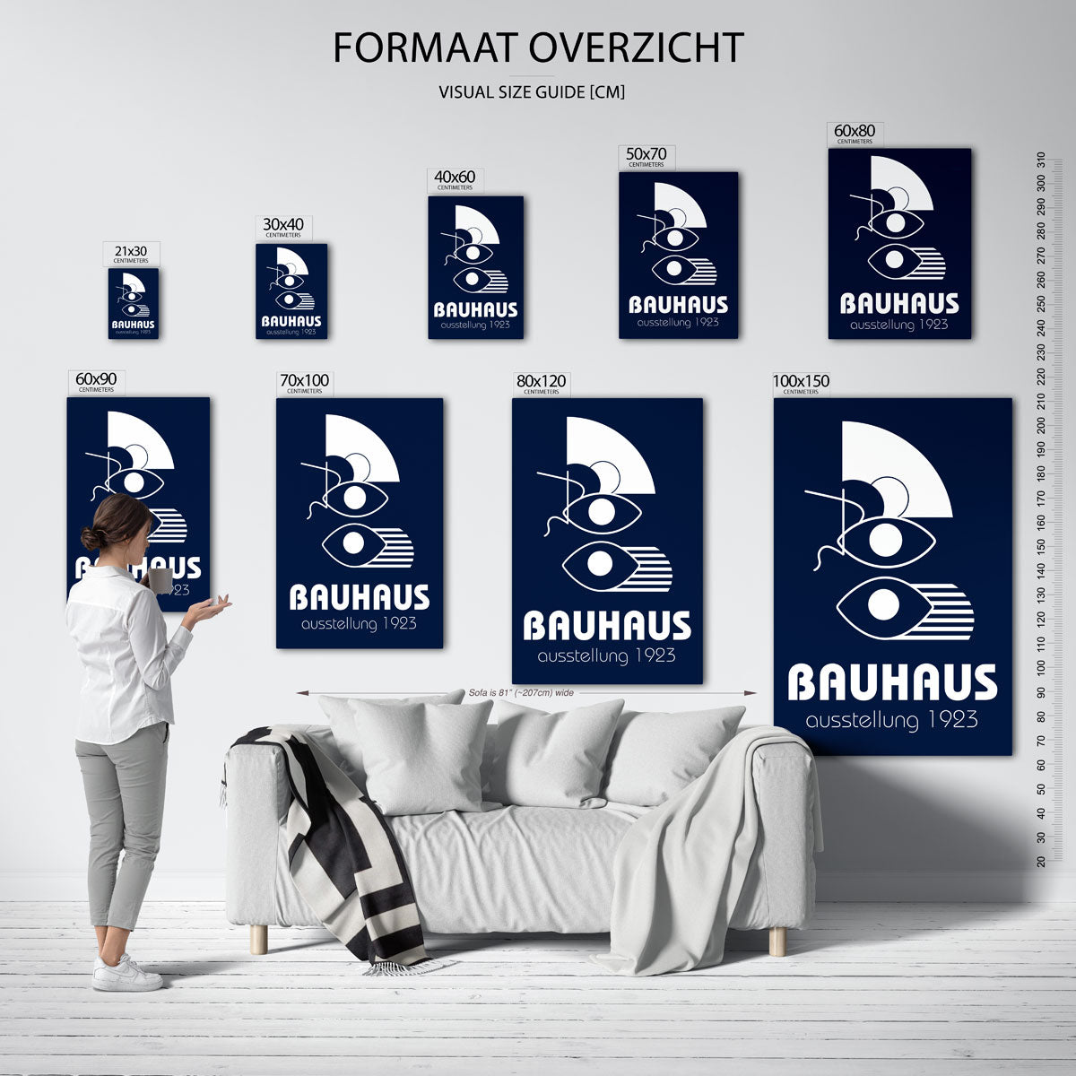 Vormen en lijnen – geometrische poster in Bauhaus-stijl van WallArtistic