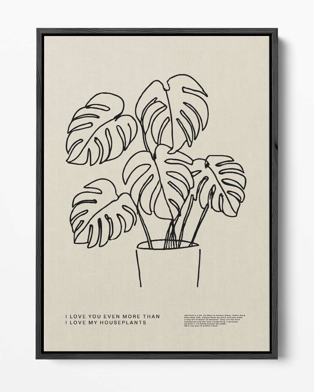 Liefde voor Kamerplanten Poster – portret kunstwerk als wanddecoratie