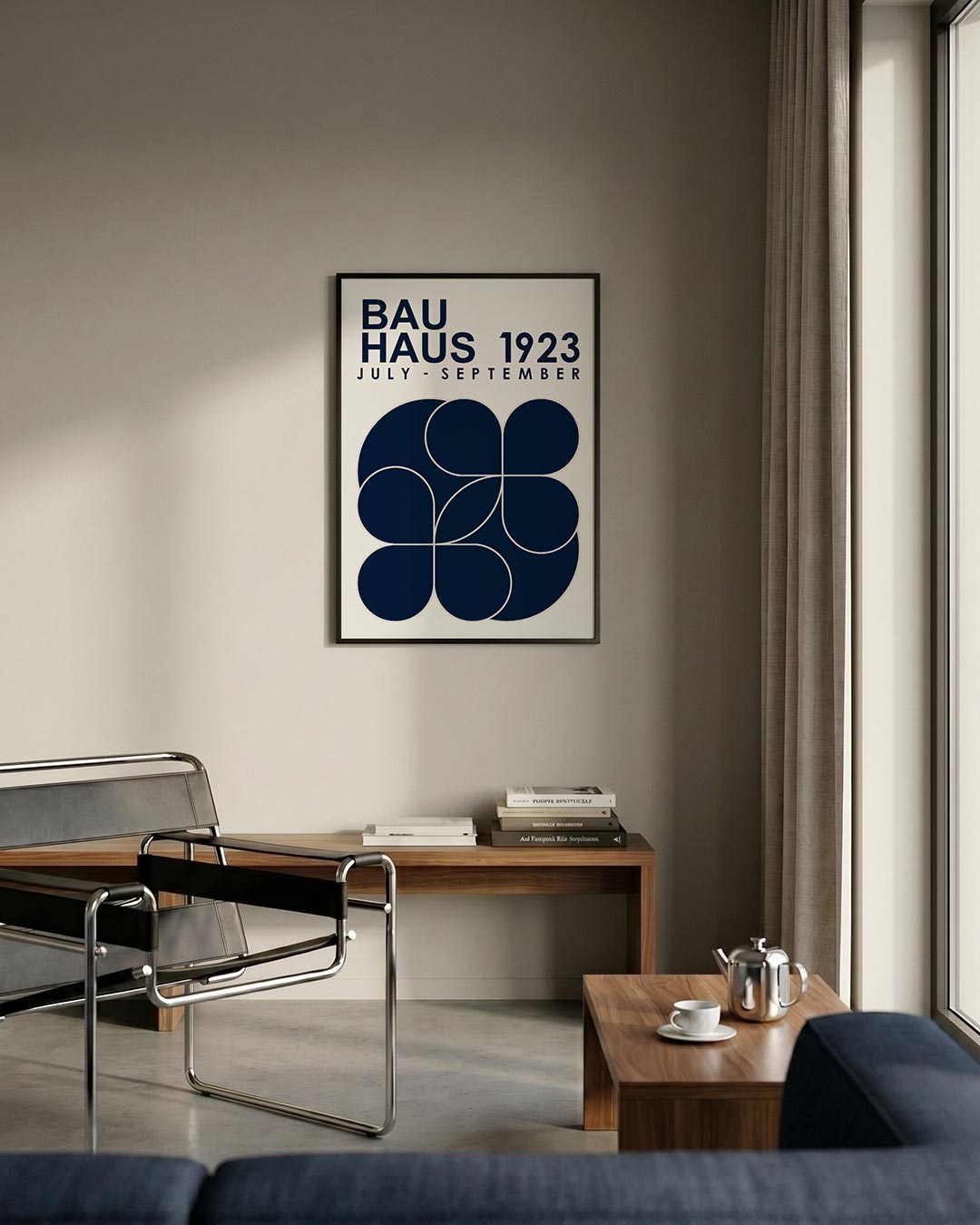 Vorm en kleur – staande Bauhaus poster voor aan de muur