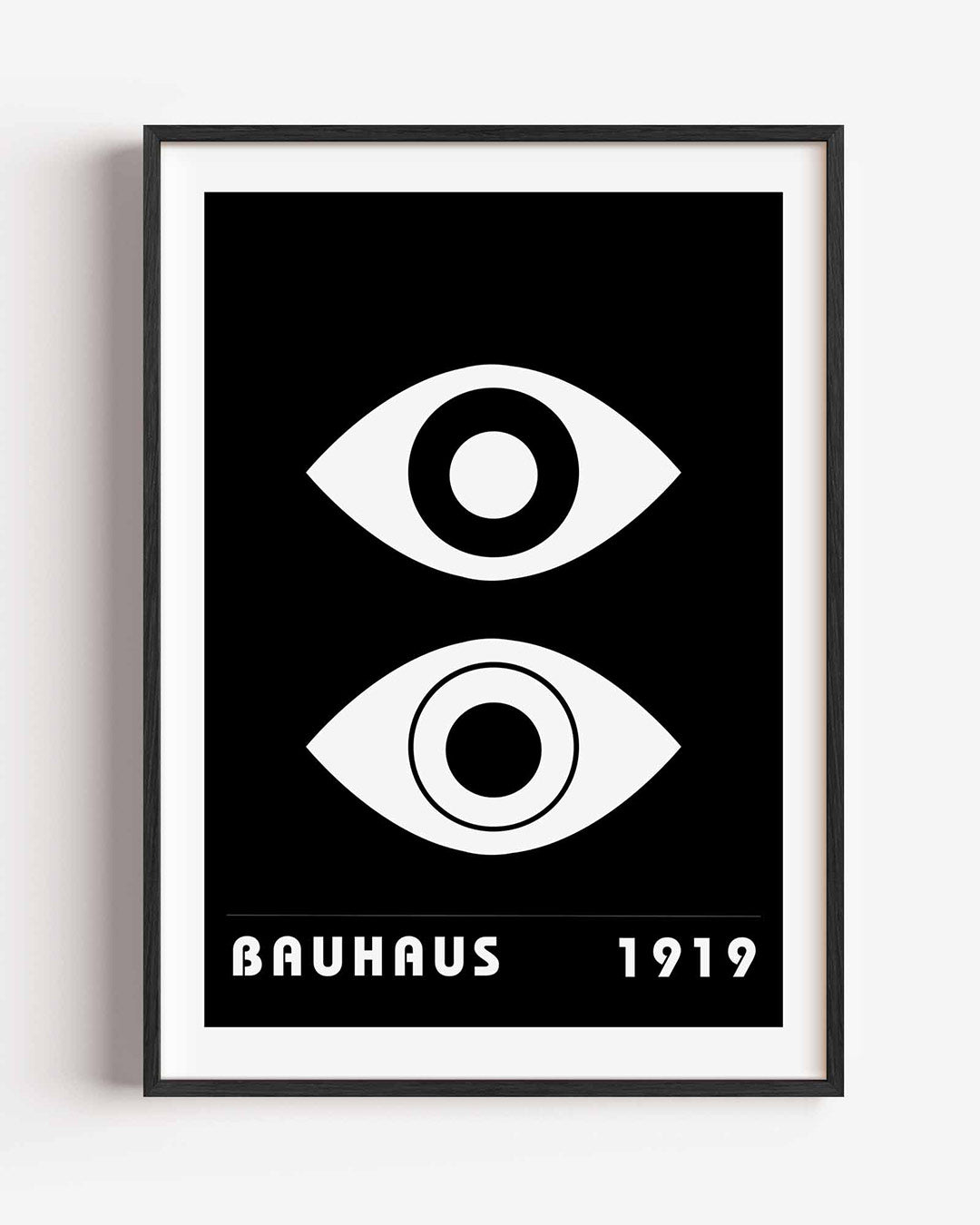 Oogvormen en lijnen – staande Bauhaus poster als wanddecoratie