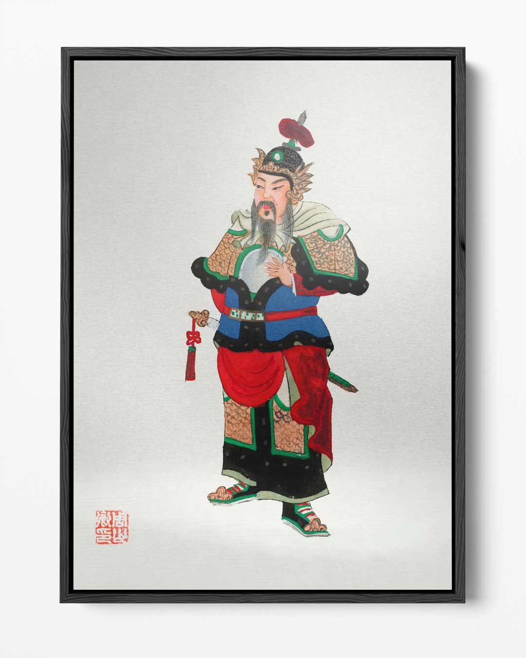 Traditionele Krijger Print – portret kunstwerk als wanddecoratie