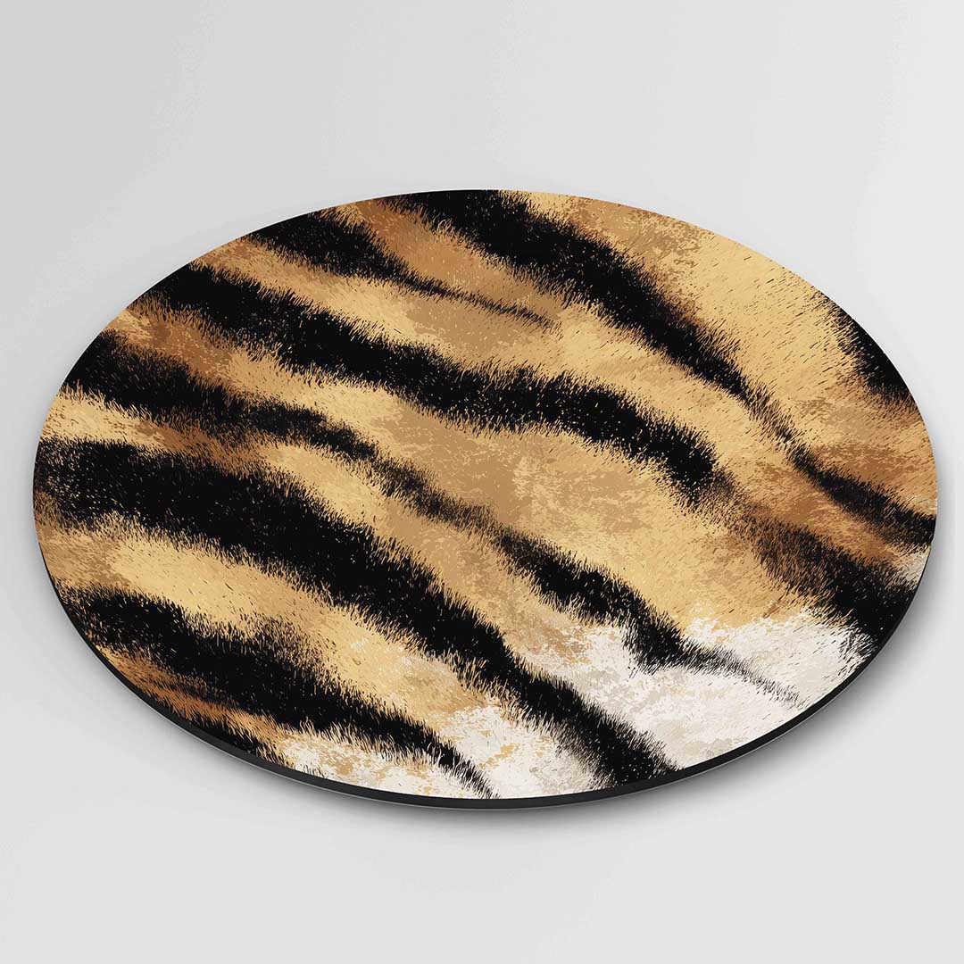 Tijgerstrepen – ronde safari wanddecoratie van WallArtistic