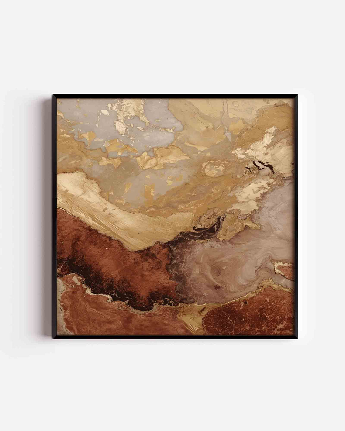 Abstracte aardetinten – abstracte textuur vierkante poster als wanddecoratie