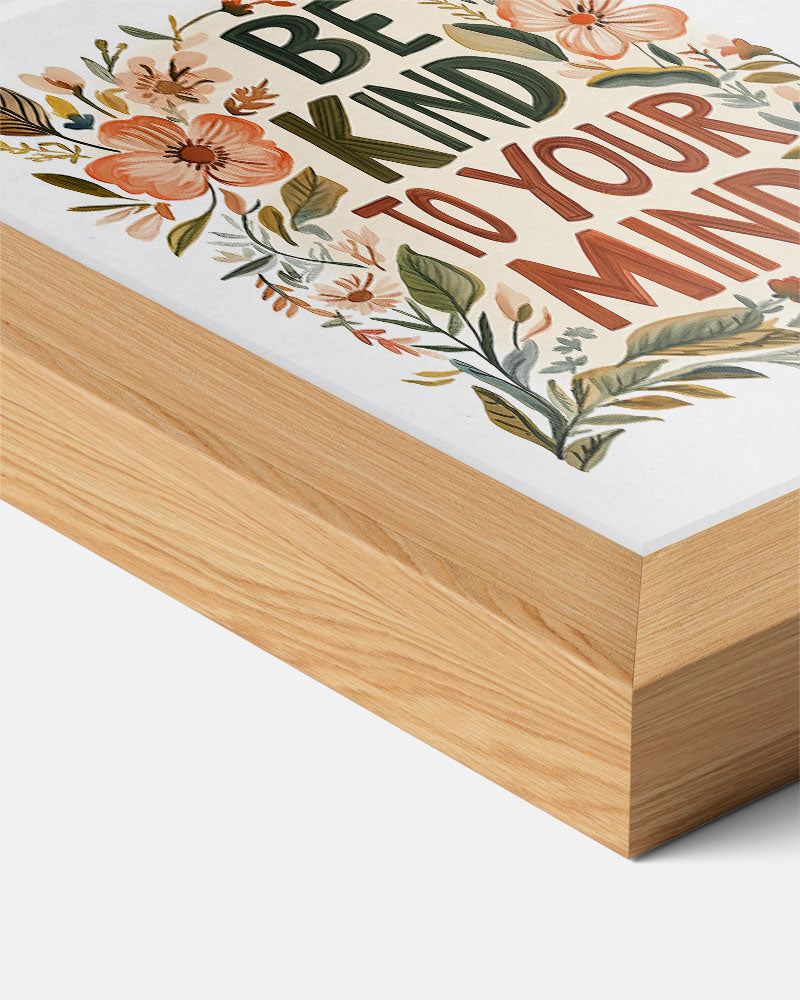 Bloemenposter met Inspirerende Tekst – kids poster als vrolijke staande wanddecoratie
