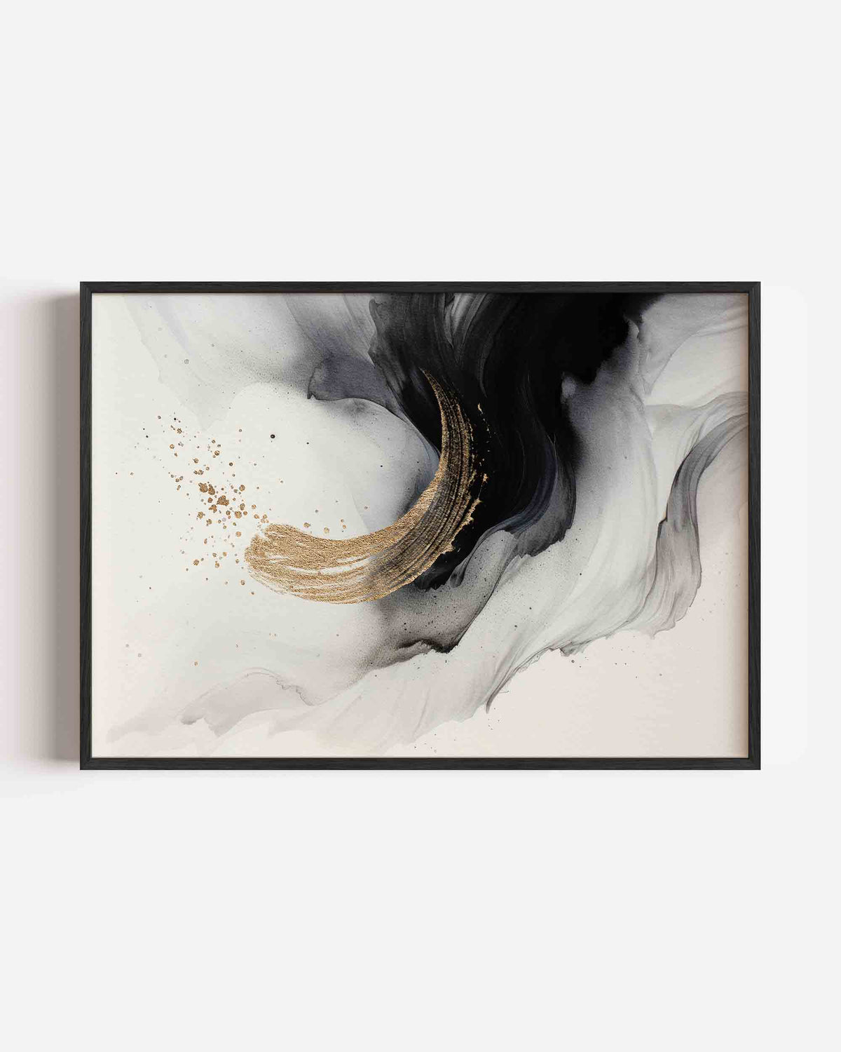 Abstracte penseelstreek – abstracte landscape poster als wanddecoratie