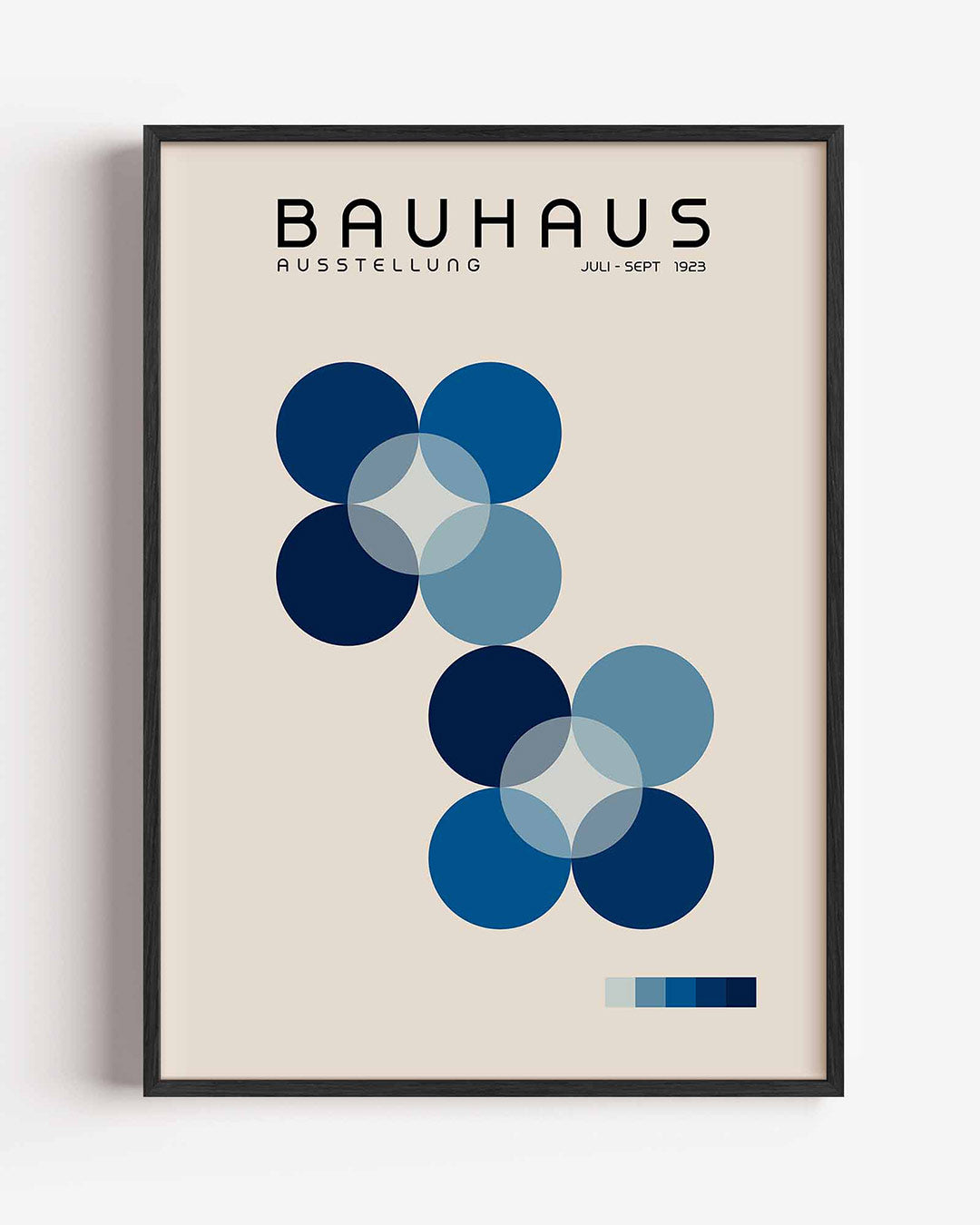Vormen en vlakkenspel – staande Bauhaus poster als wanddecoratie