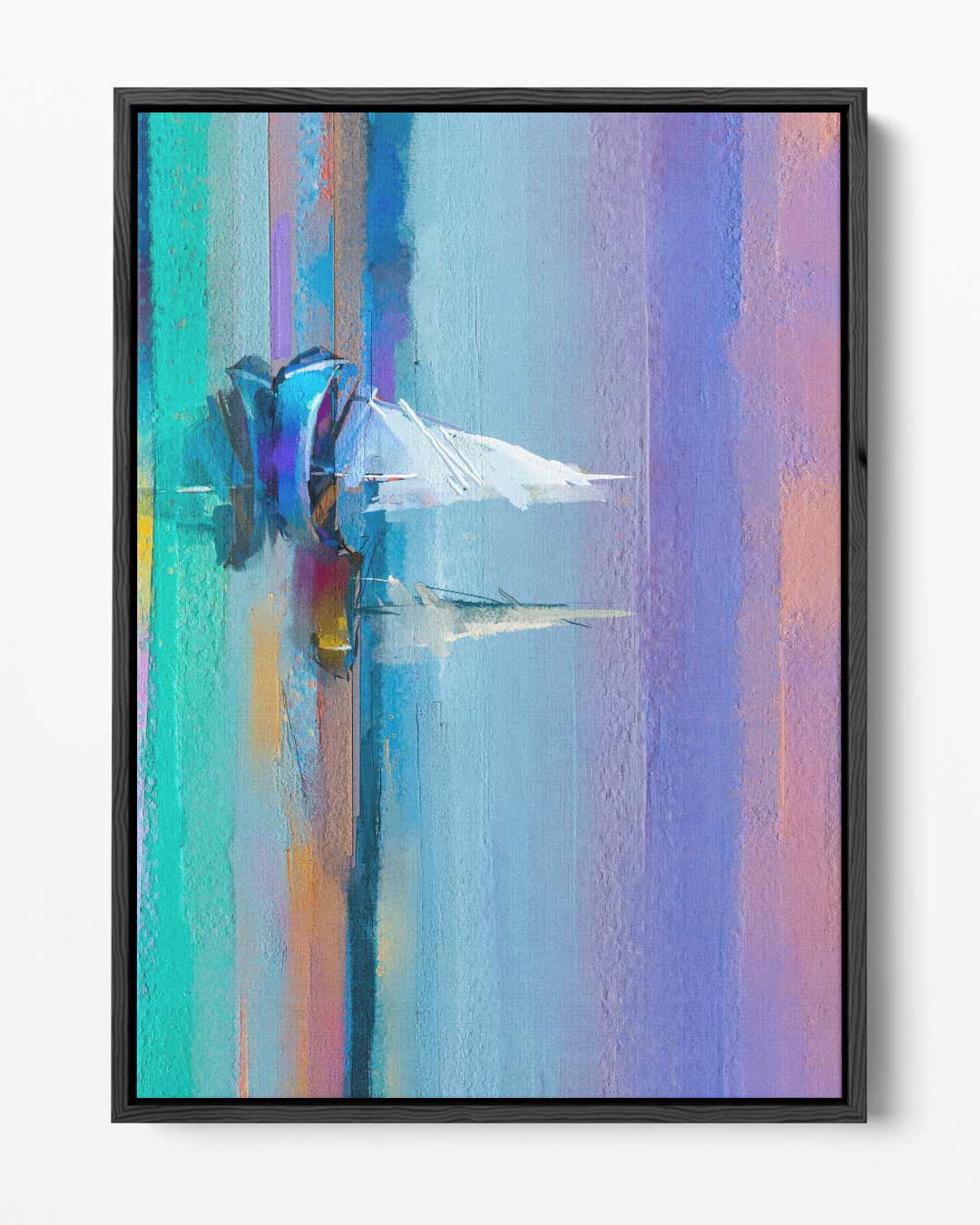 Kleurrijke Abstracte Horizon – portret kunstwerk als wanddecoratie