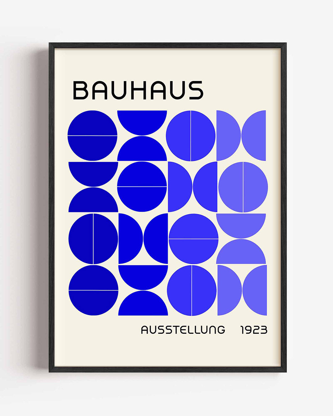 Vormritme en kleur – staande Bauhaus poster als wanddecoratie