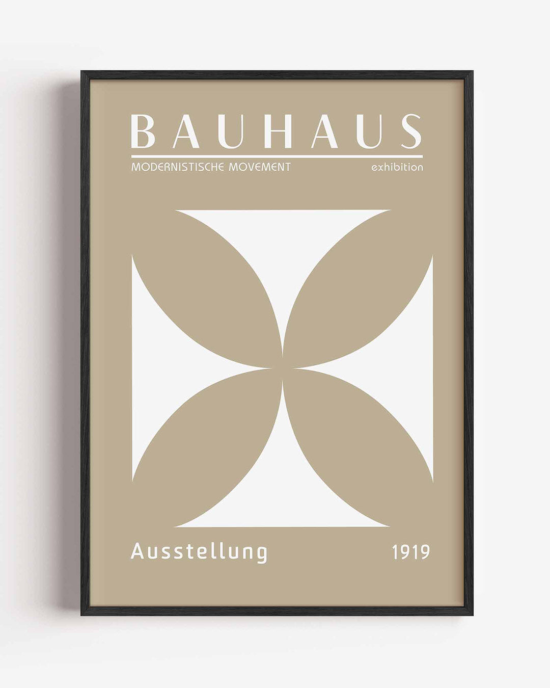 Vorm en balans – staande Bauhaus poster als wanddecoratie