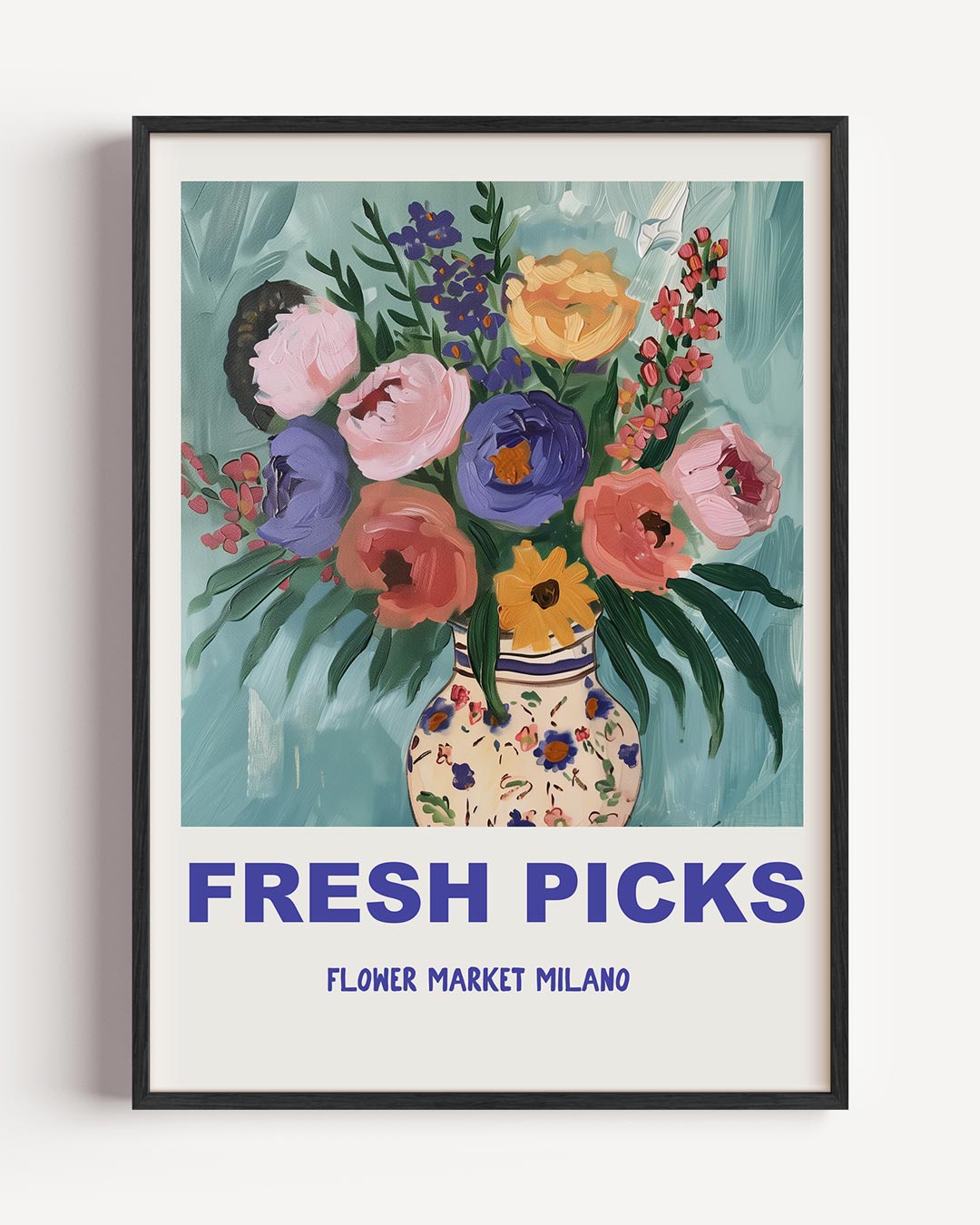 Bloemenpracht – zomer portret poster als wanddecoratie