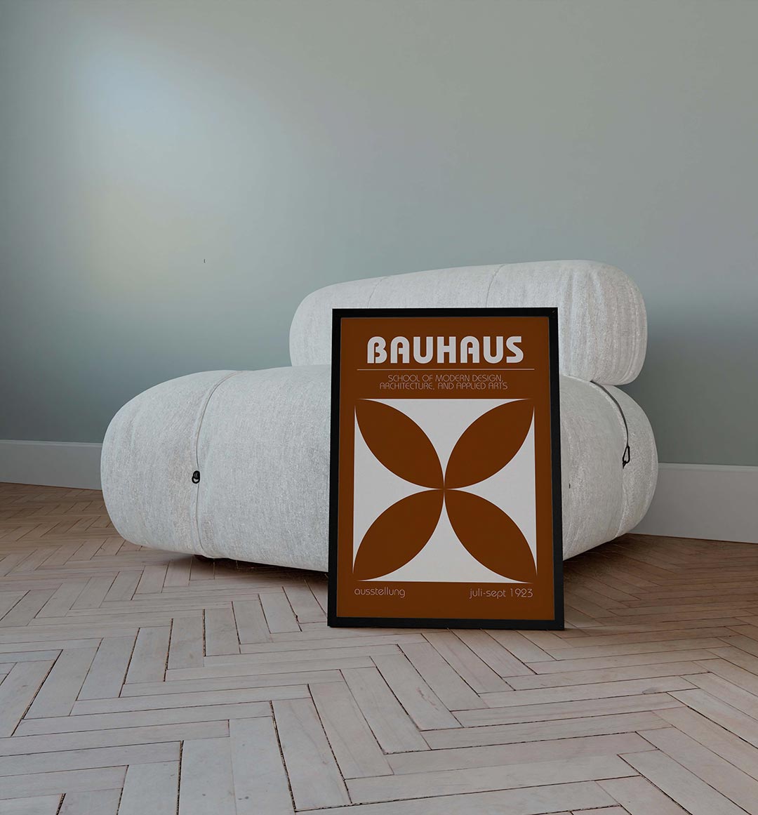 Vorm en kleur – geometrische poster in Bauhaus-stijl van WallArtistic
