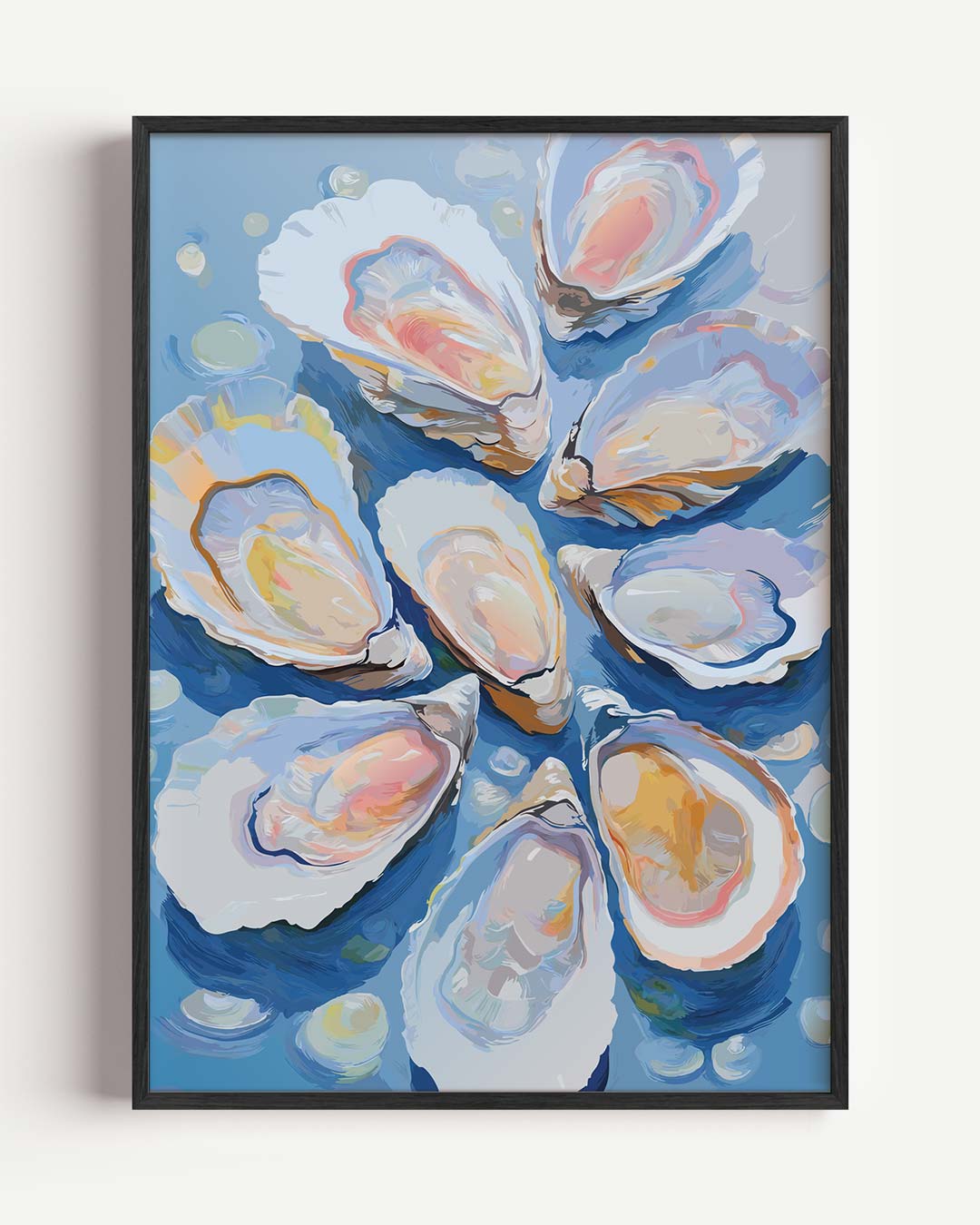 Oceanische Oester Droom – zomer portret poster als wanddecoratie