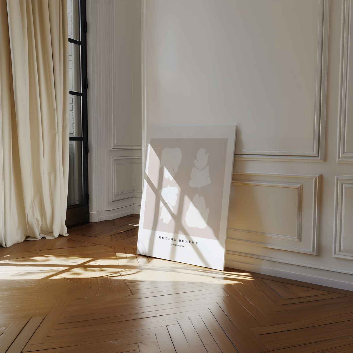 Moderne Boho Bladeren – canvas wanddecoratie in portret formaat