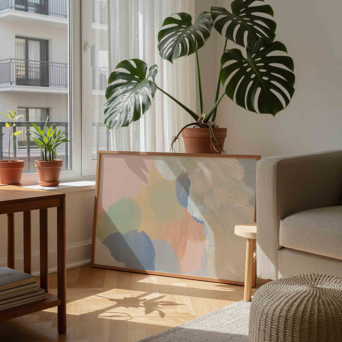 Abstracte vormen – schilderkunst als moderne landscape poster
