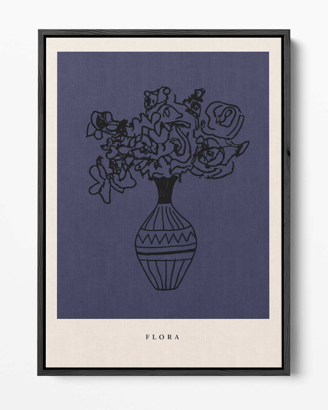 Abstracte Bloemenvaas Kunstposter – portret kunstwerk als wanddecoratie