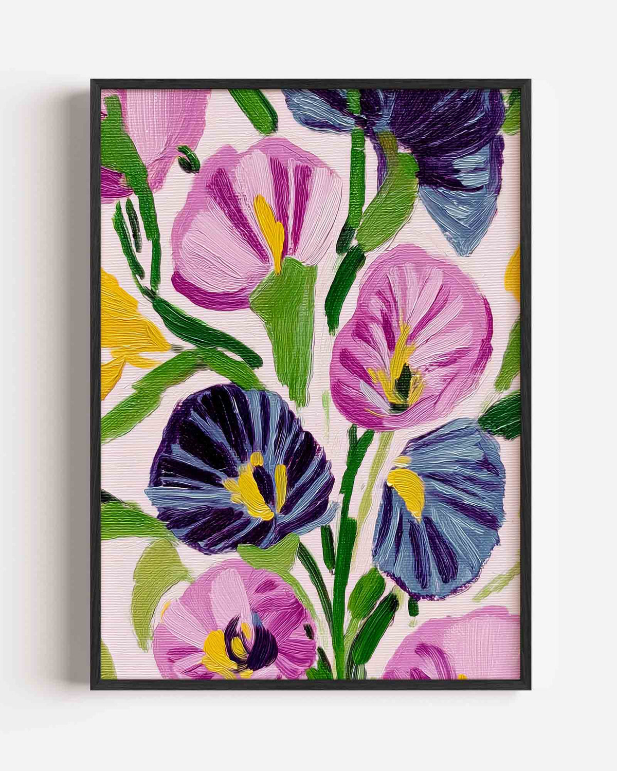 Bloemen in levendige kleuren – dromerige illustratie poster als wanddecoratie