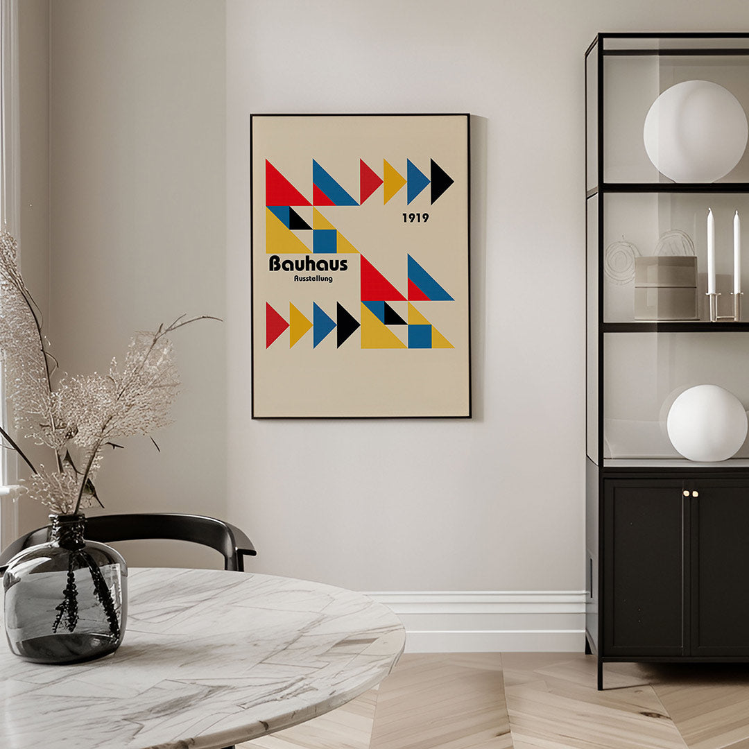 Vorm en kleur – geometrische Bauhaus poster in staand formaat