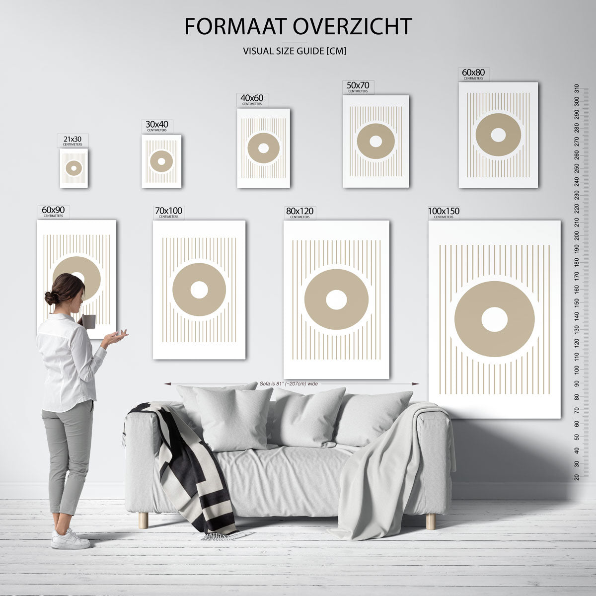 Cirkels en lijnen – Bauhaus poster als moderne geometrische wanddecoratie