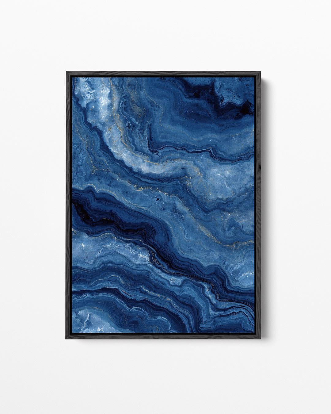 Golvende blauwe patronen – staand wanddecoratie kunstwerk