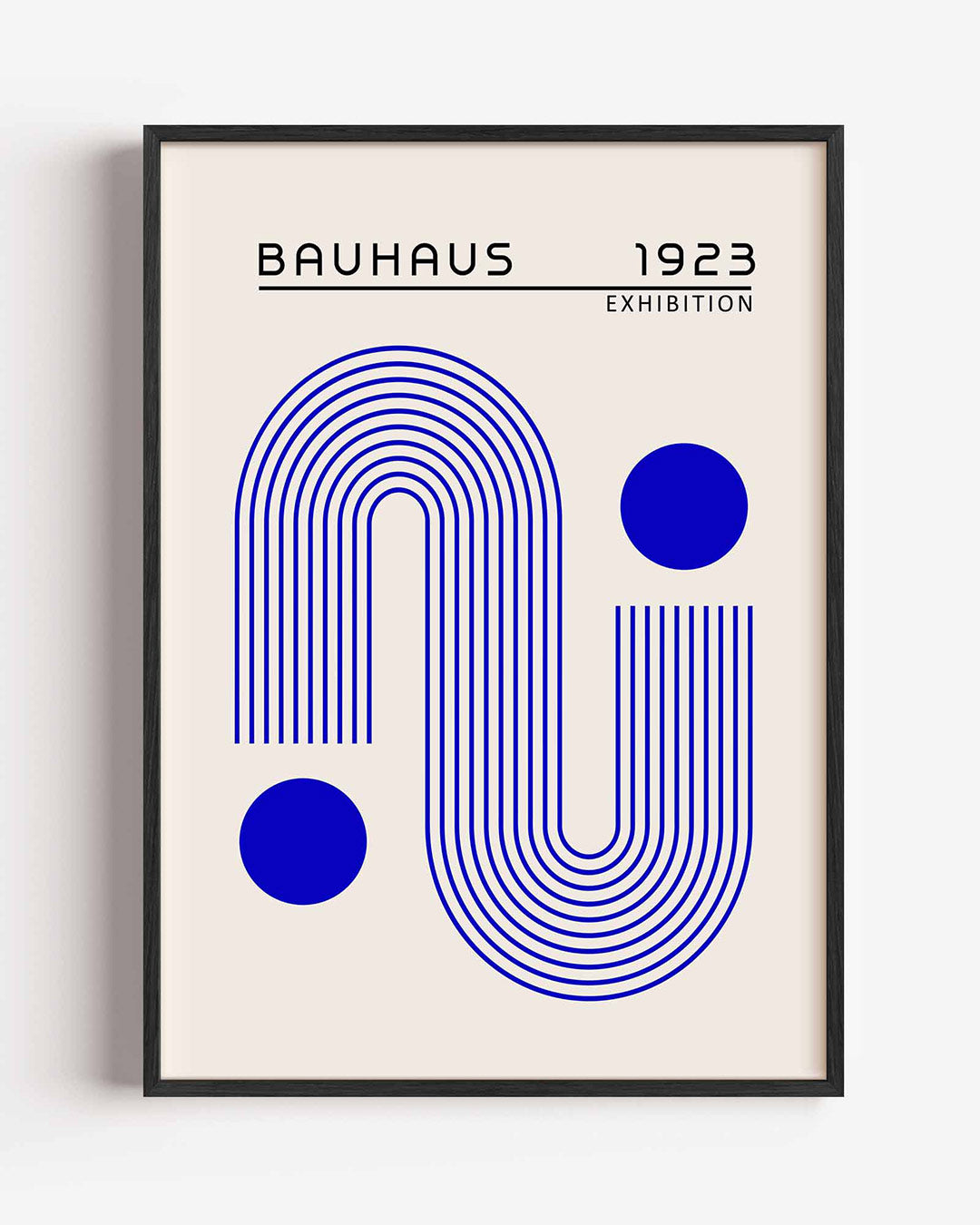 Lijnen en cirkels – staande Bauhaus poster als wanddecoratie