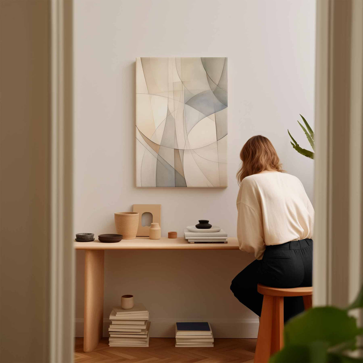 Eindeloze Cura – modern portret kunstwerk van WallArtistic